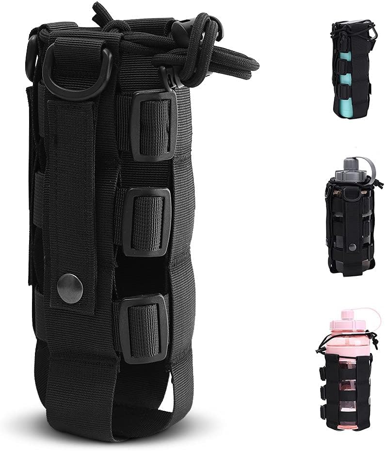 Gexgune Tactical Adjustable Molle Water Bottle Pouch Holster Carrier Outdoor Military Water Bottle Kettle Bag Camping Hiking Travel Kit