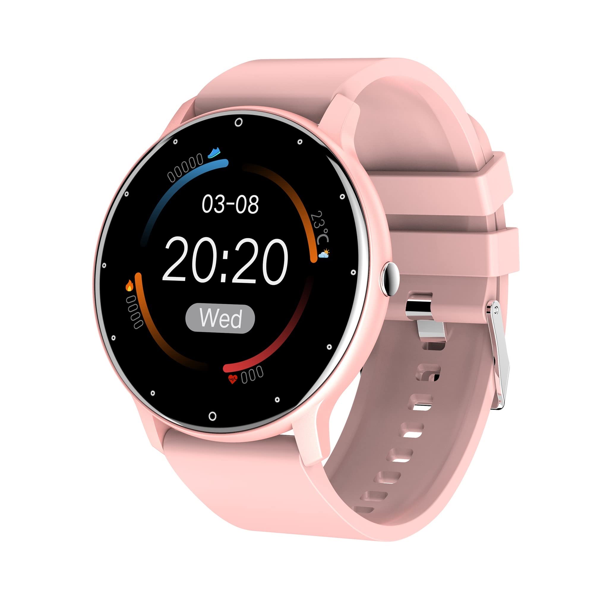 KANBUN Inteligentny zegarek męski pełny ekran dotykowy sportowy zegarek fitness IP67 wodoodporny smartwatch dla systemu Android (jeden rozmiar, żółty1)