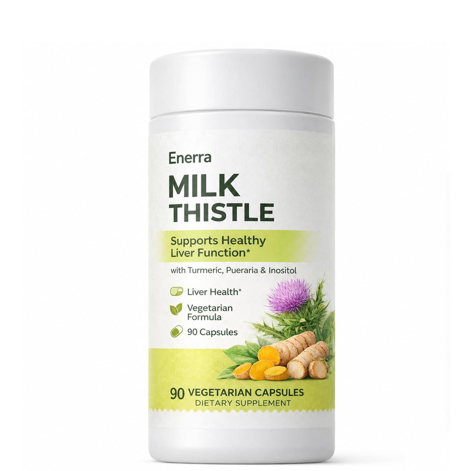 kivo Enerra Milk Thistle Liver Support Capsules, 90 Vegetarian Capsules