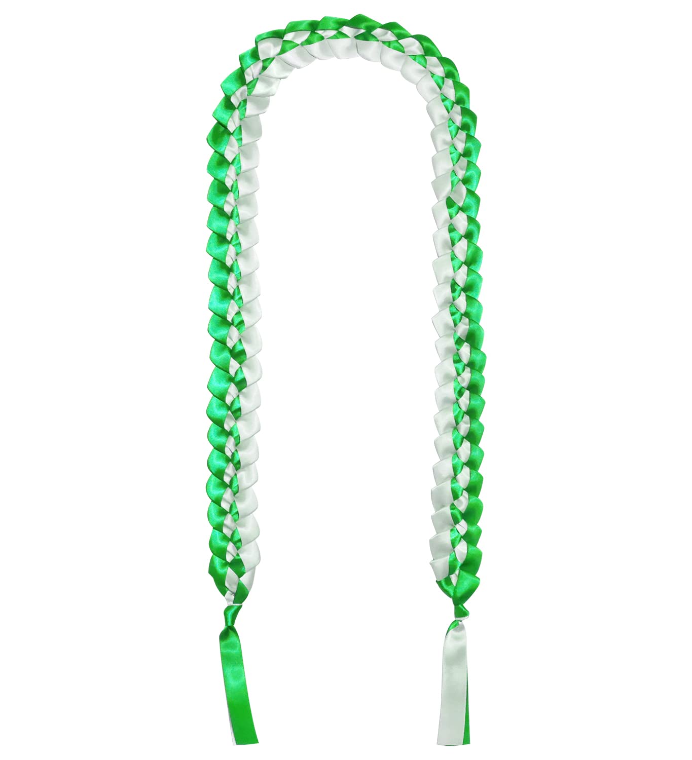 Photo 1 of Graduation Lei Penta Angel 2023 Braided Graduation Ribbon Lei Honor Cord Gift for High School College Student Grad Party Decoration (Green, White)