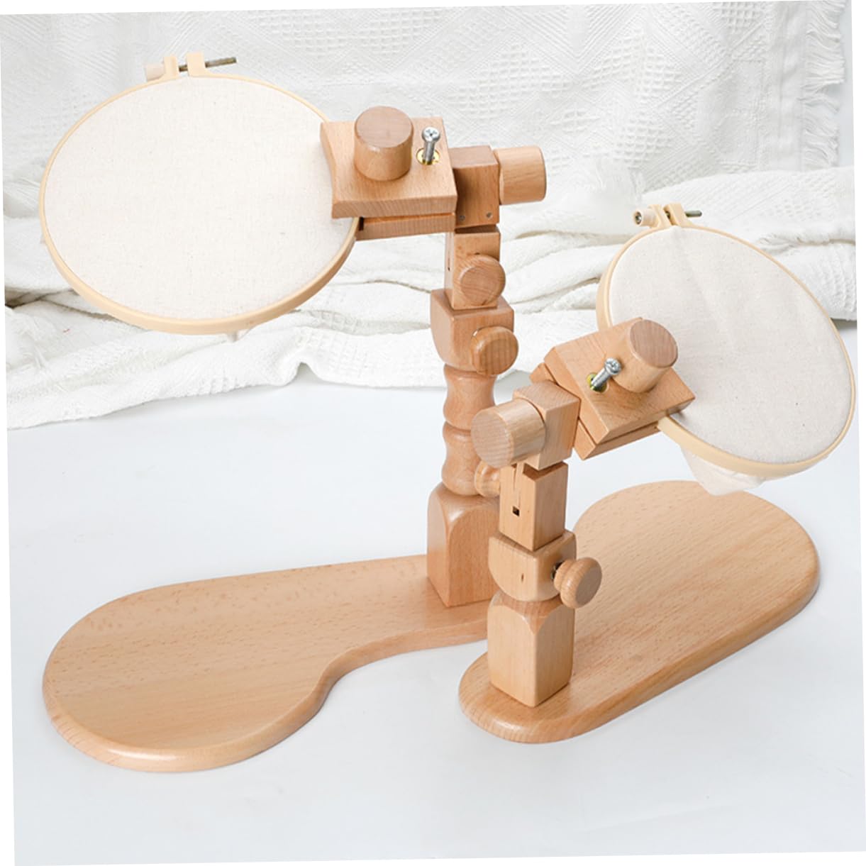 UKCOCO Bastidor De Bordado De Madera Soporte De Para Punto De Cruz Soporte De Escritorio Ajustable Para Costura Casa Bastidor De Escritorio