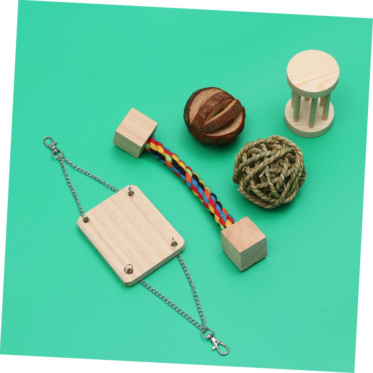 Amosfun 2sätze Hamster Spielzeugset Teiliges Holzspielzeug Für Nager Kauspielzeug Zur Zahnpflege Unterhaltsames Und Lehrreiches Zubehör Für Hamster Und Kleintiere Für Käfige Und