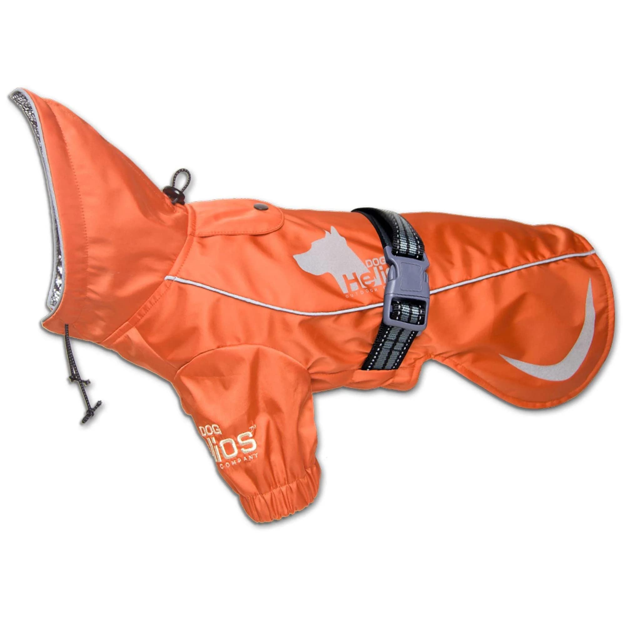 Dog Helios 'Ice-Breaker' Extendable Hooded Dog Coat w/ Heat Reflective Tech, X-Large, Orange