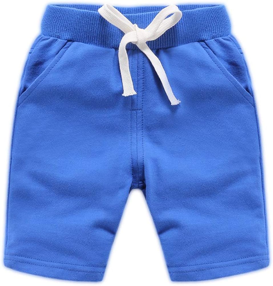 DCUTERQ Boys Girls Cotton Shorts Summer Knee Length Solid Sport Jogger Pants Drawstring Sweatpants for Kids Toddler 1-8 Years : Clothing, Shoes & Jewelry