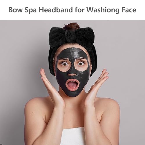 Miniatura 5 de Ondder 6 diademas de maquillaje de spa, diadema mullida para el cuidado de la piel, diadema de tela de rizo, diadema para el cuidado de la piel,