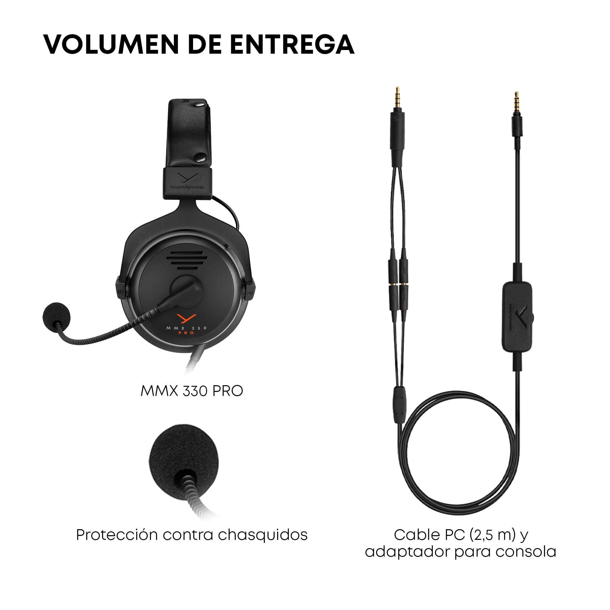 beyerdynamic MMX 330 Pro Auriculares para Juegos con Parte Posterior Abierta, Controladores Stellar.45 y micrófono de Condensador, Auriculares para Juegos con Cable Fabricados en Alemania