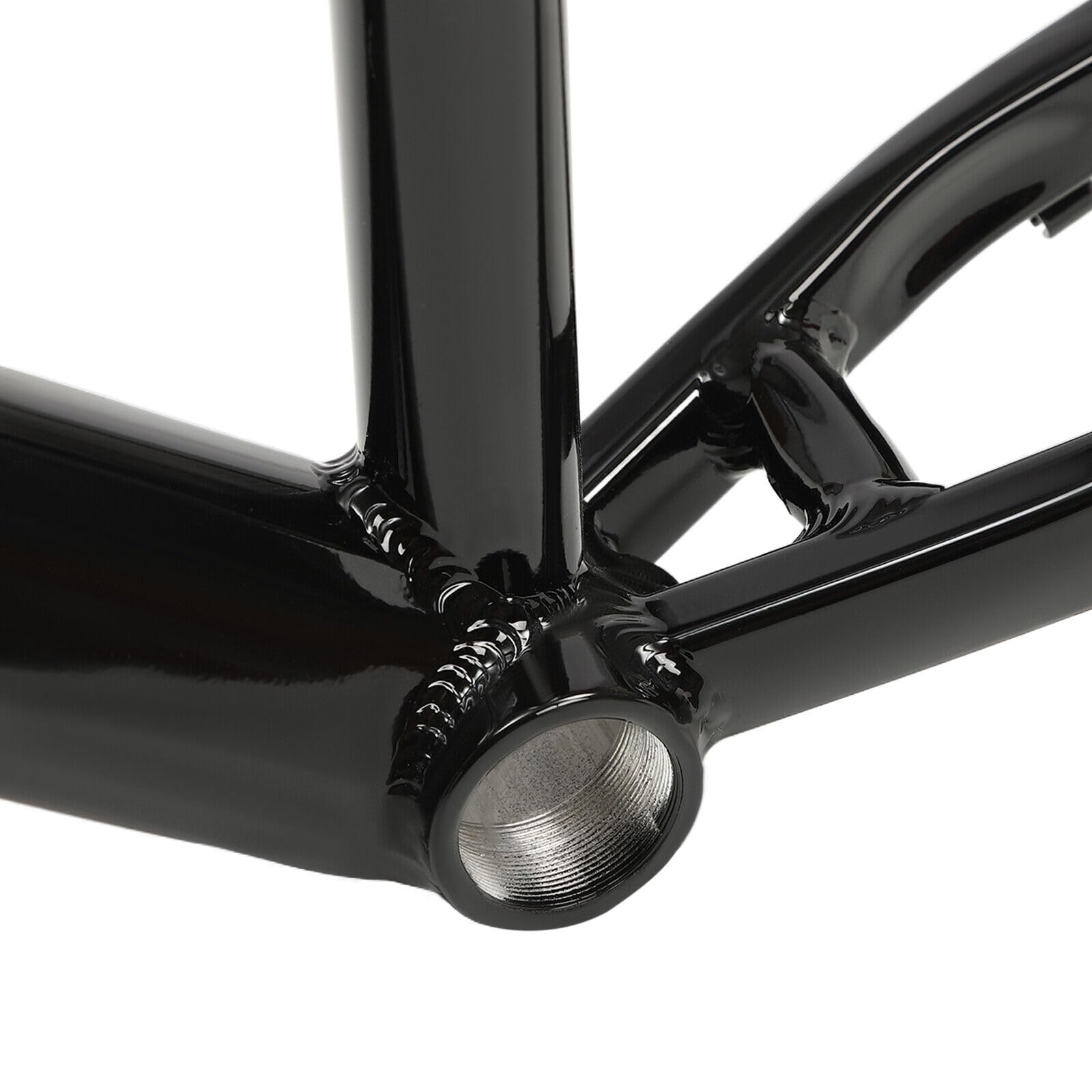 26 Zoll MTB Fahrrad Rahmensatz, um ihre Fahrräder aufzurüsten oder als Ersatzrahmen, Aluminiumlegierung Mountainbike E-Bike Falt Klapp Fahrrad Rahmen, Schwarz