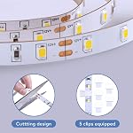 Govee blanc LED Bande lumineuse, 16.4ft Ampoules à bande led dimmable blanc, brillant 6500K Lumière du jour, coupe et adhésif fort, 300 LEDs Flexible lumières de bande pour miroir, sous cabinet, fête et chambre à coucher 300 LEDs, lumières blanches de jour pour miroir,