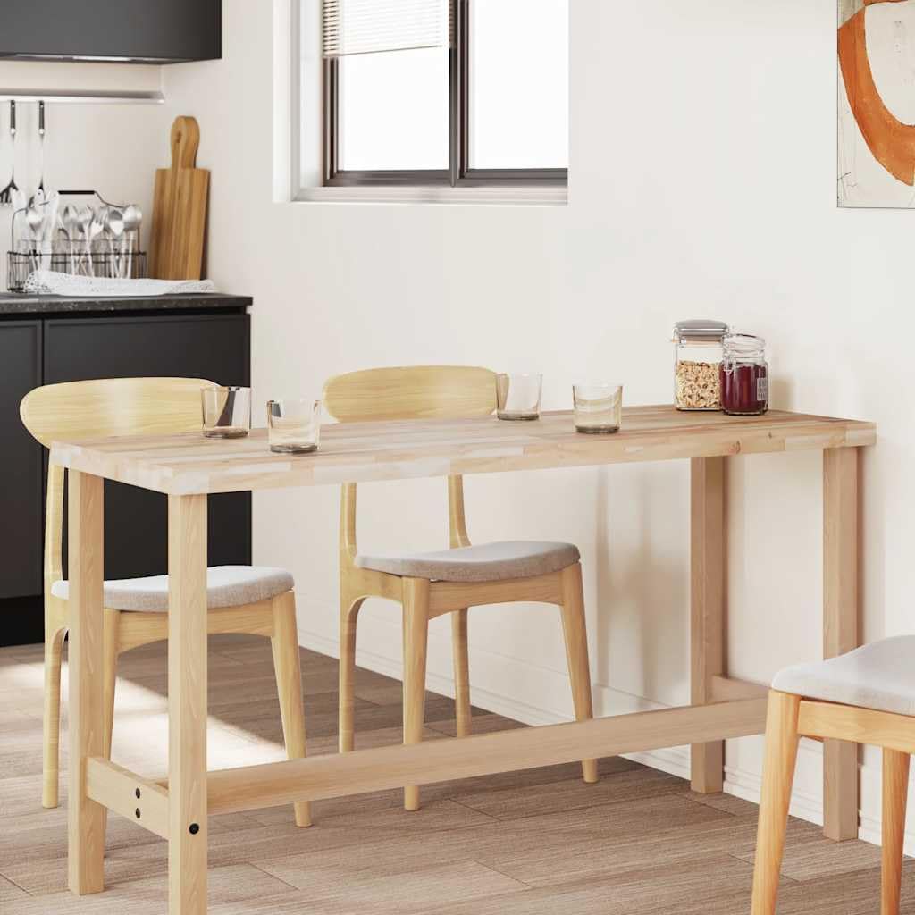 Plateau de table rectangulaire 160x50x4 cm en bois massif d'acacia