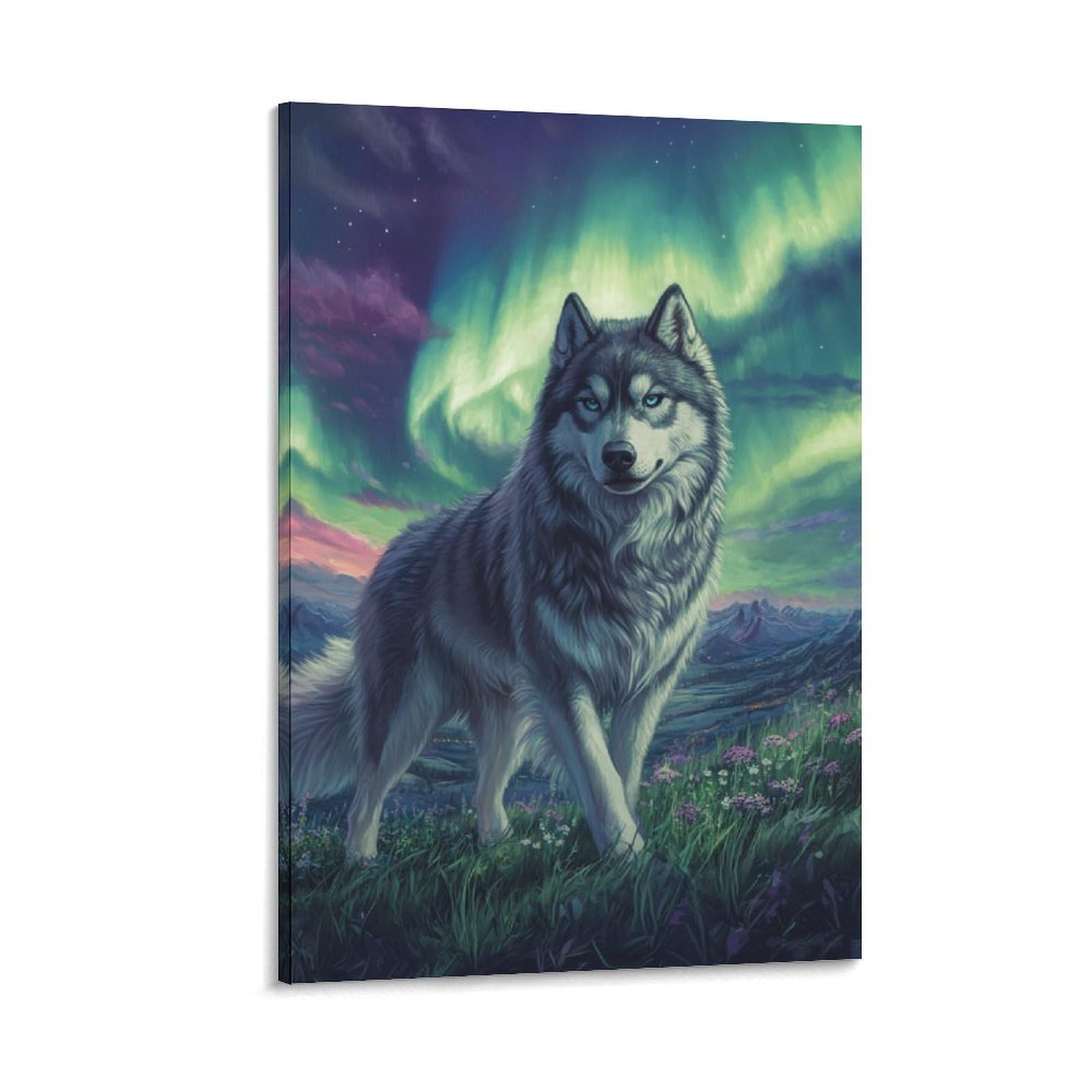 DHBANEIOK Siberian Husky Print, Canvas Wall Art, Pictures for Living Room And Bedroom, Prints for Special Occasions 08x12inch(20x30cm)