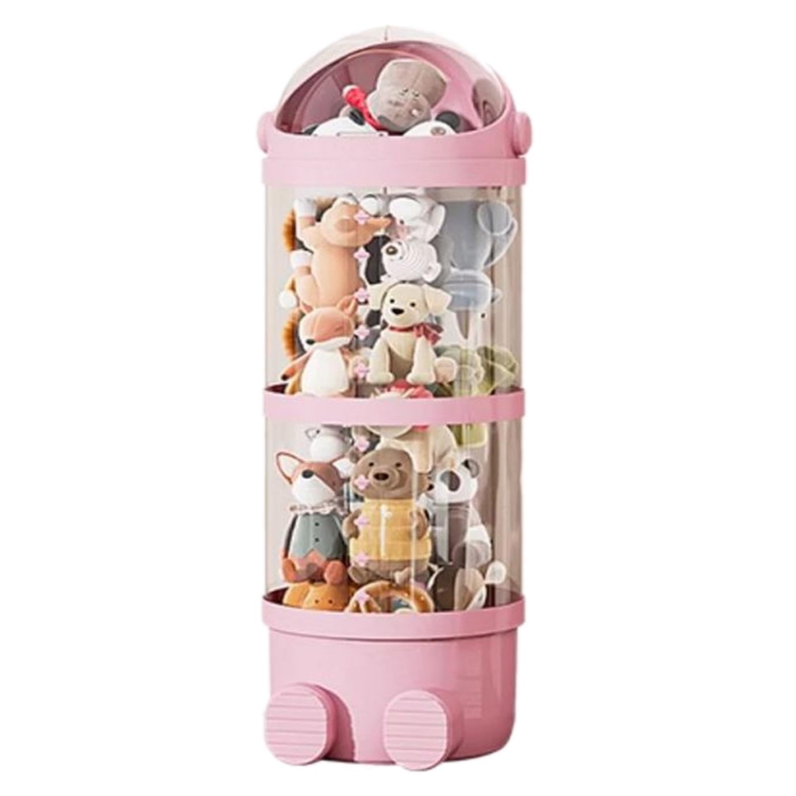 Tubo Contenitore per Animali di Peluche Torre Organizer Trasparente Per