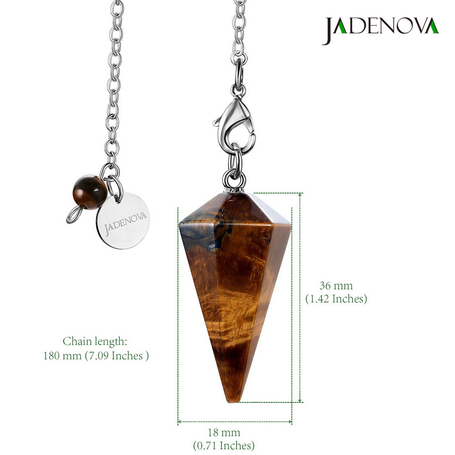 Amazon.com: JADENOVA Pendulum Crystal Necklace Natural Yellow