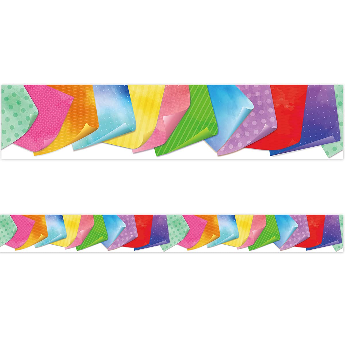 Buy Watercolor Sticky Notes Bulletin Board Border Colorful Straight