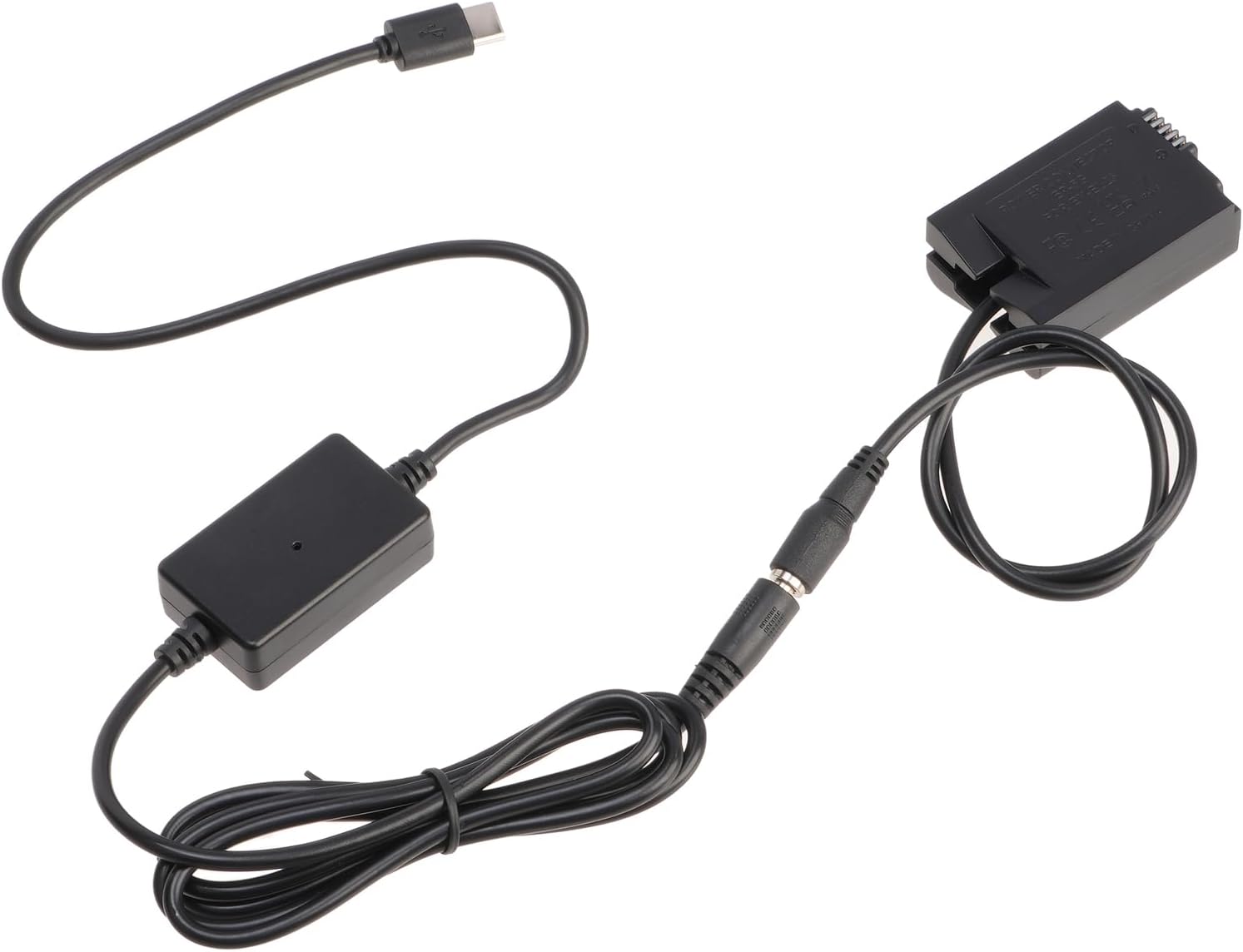 FocusFoto USB-C Type-C to EN-EL25 Decoded Dummy Battery EP-5G DC Coupler Power Adapter Cable for Nikon Z50, Z30, Zfc Mirrorless Camera