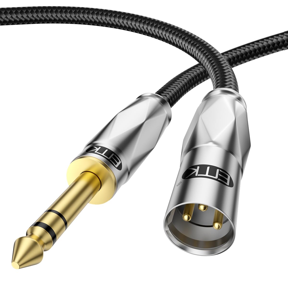 EMK 1/4" to XLR Cable,6.35mm TRS to XLR Male to Male Balanced XLR to 1/4 Cable Interconnect Microphone Cord Patch Cable for Mixers Amplifiers