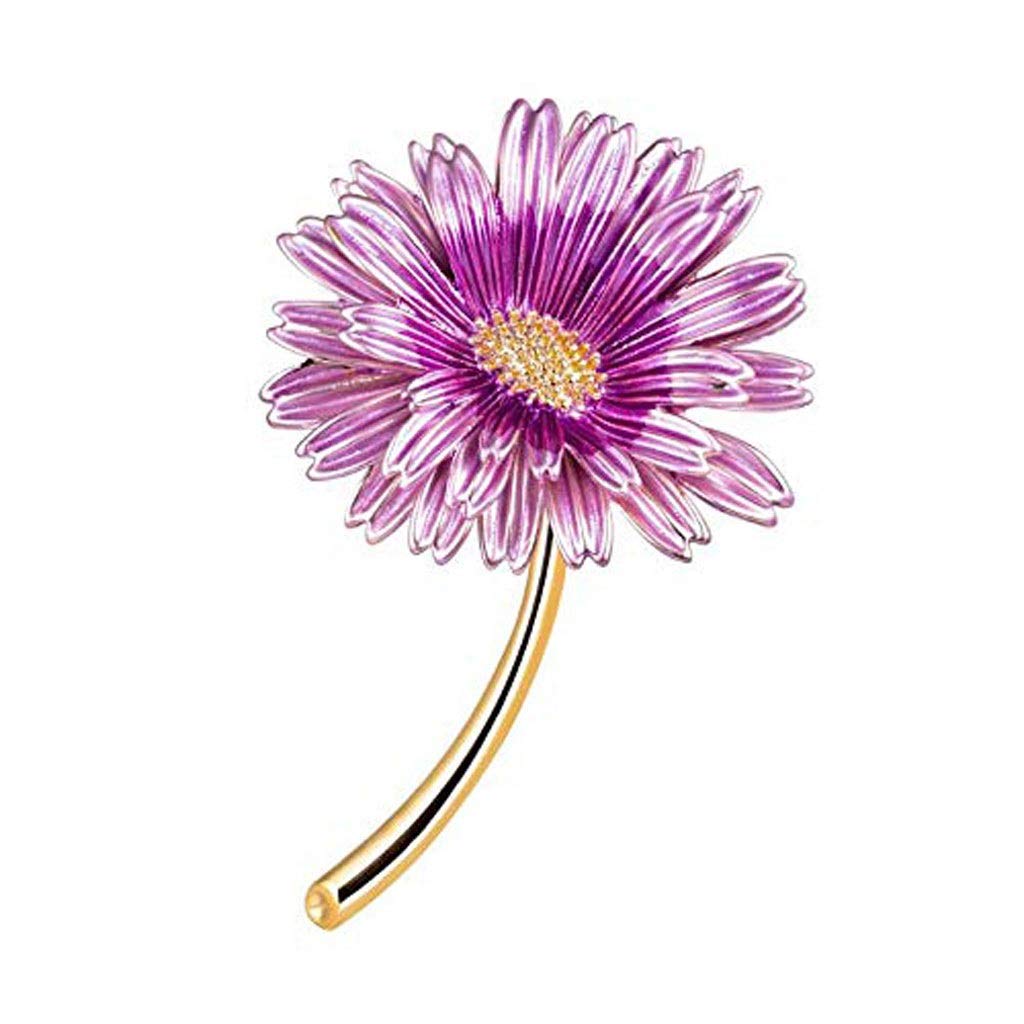 Kleine frische Sonnenblumen-Brosche aus Kristall, Anstecker-Brosche, Kristall-Strass-Brosche, Schmuck