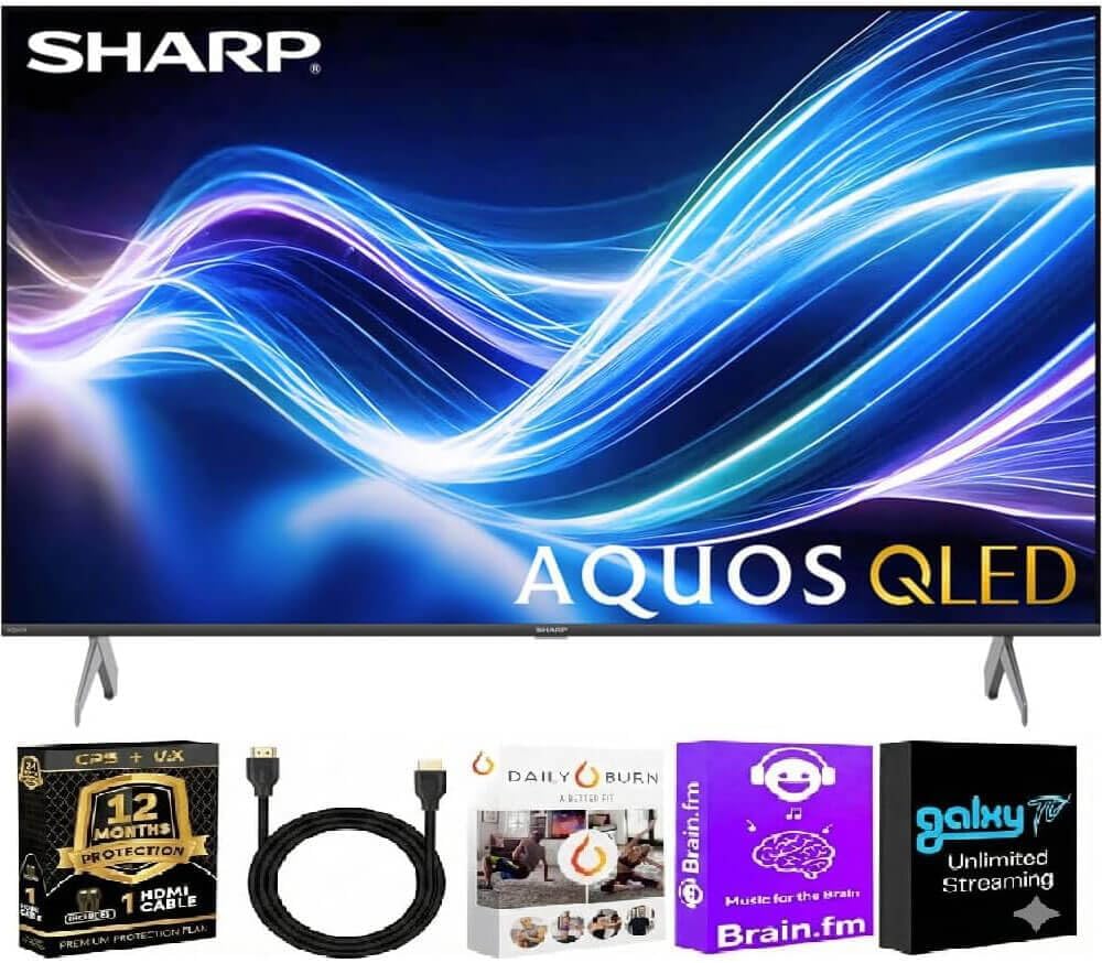Sharp 4TC50HP7KIT1 50 inch Class AQUOS QLED 4K Ultra HD Xumo Smart TV Quantum Color HDR Motion