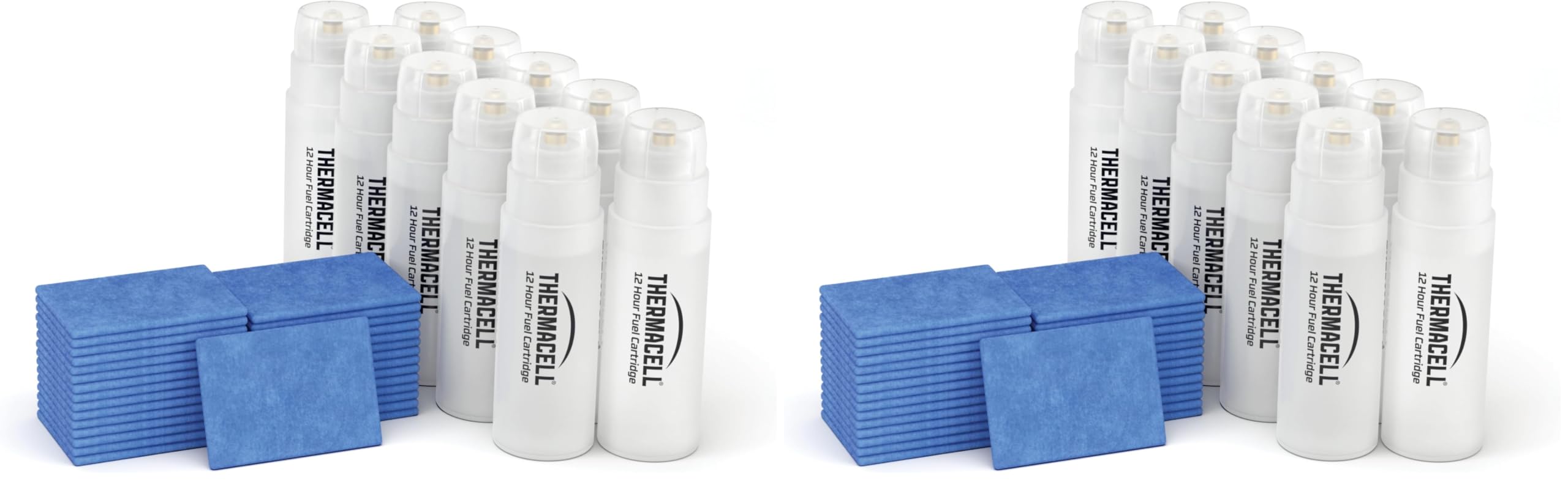 Thermacell Ricarica per Repellente Antizanzare, Protezione 21m², Inodore, Senza Spruzzi, Sicuro per Tutti, 120 Ore di Durata, 10 Cartucce + 30 Piastrine (Confezione da 2)