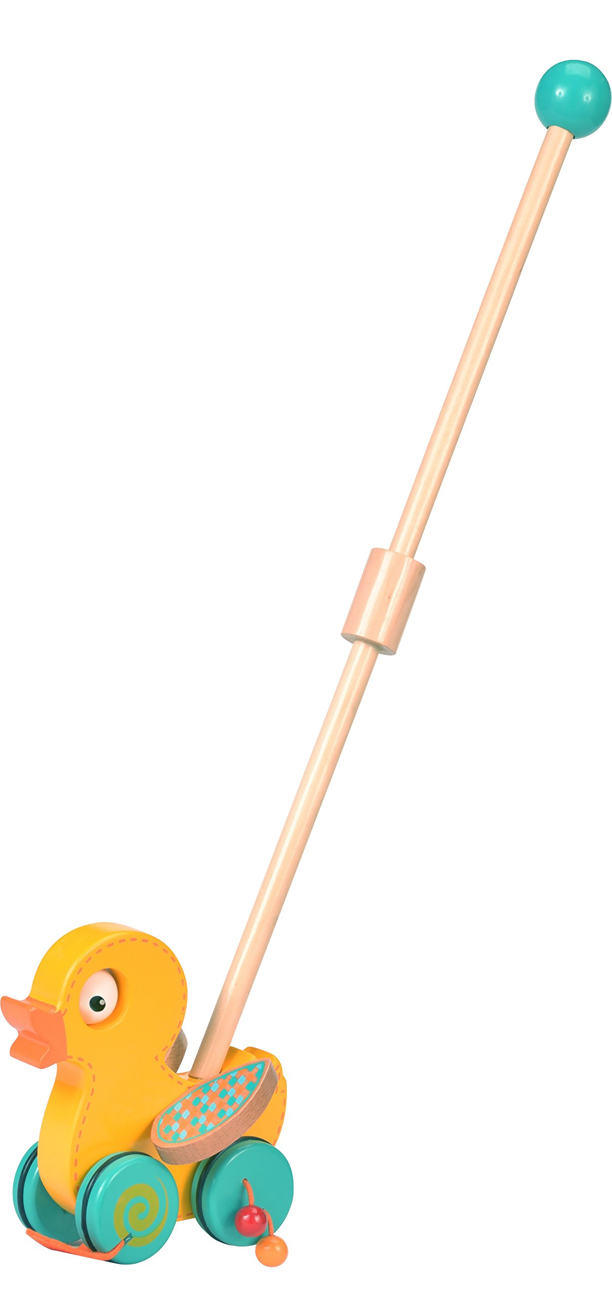 Fiesta Crafts Wooden Duck Push and Roll Along Toy