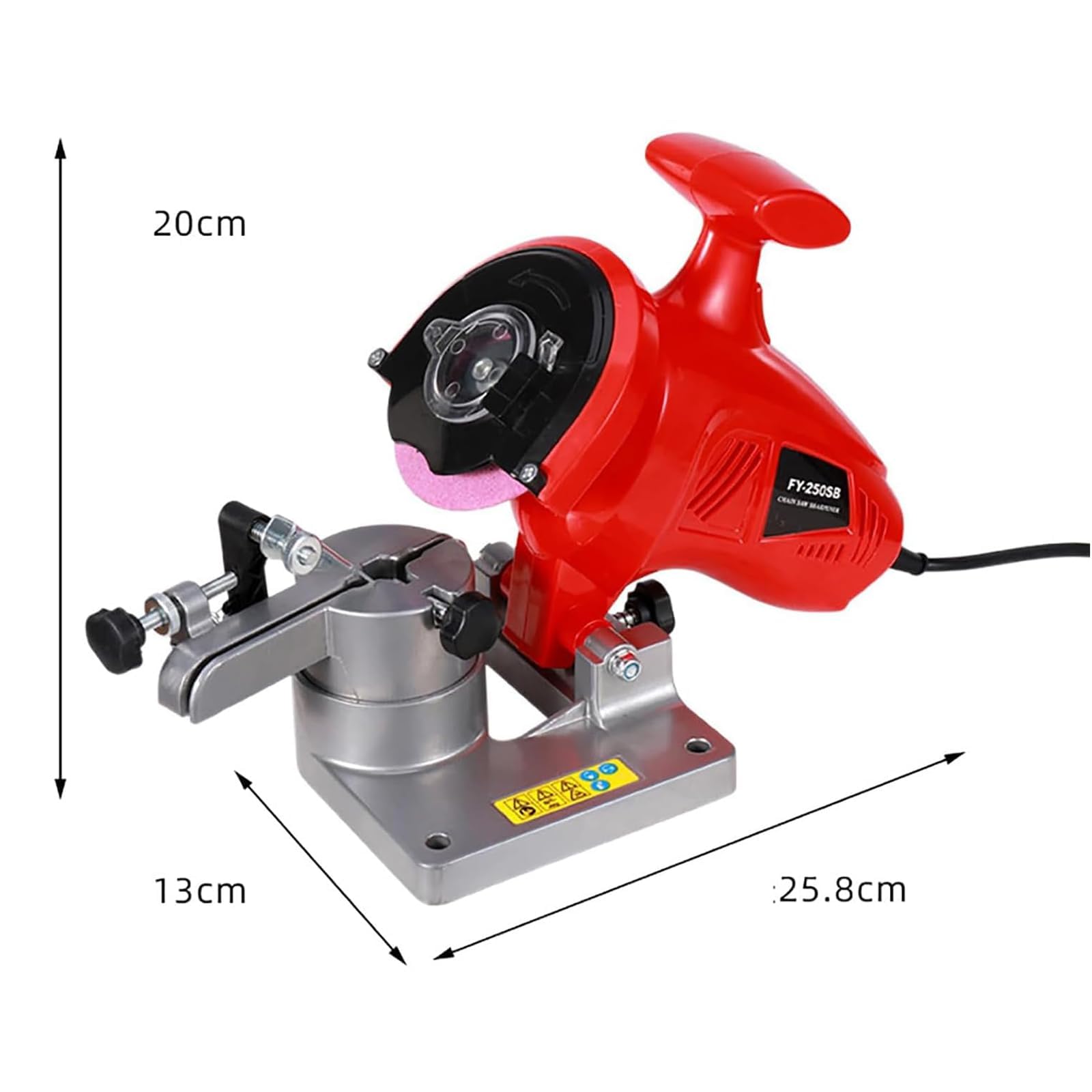 Kit de afilador eléctrico de motosierra, afilador automático de 8400 RPM con ajuste de ángulo y cubierta protectora, herramienta de amoladora portátil para todas las cadenas de motosierra