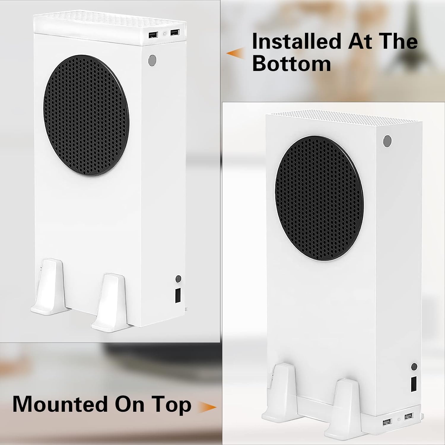 Soporte de refrigeración Mejorado para Xbox Series S con Ventilador de refrigeración Dual de 3 Niveles de Velocidad Ajustable, con Puerto USB indicador LED, 2 baterías Recargables de 800 mAh