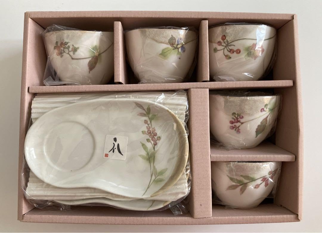 仁清お菓子皿 5枚揃い 仁清お菓子皿 5枚揃い