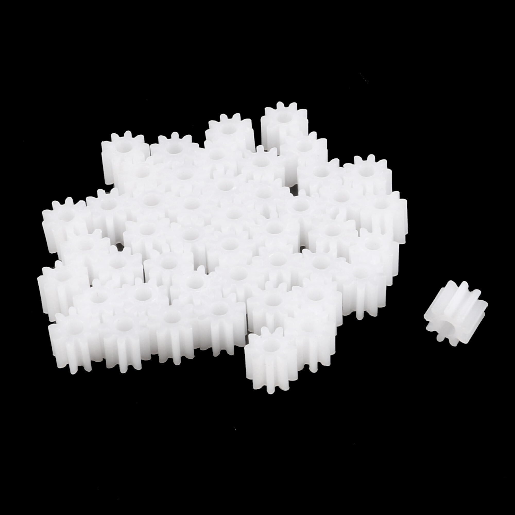 Shaft Pinion 50Pcs 9 Teeth Cylindrical Gear 2mm Tight Fit Shaft Motor Gear 9T 2mm Inner Spur Gear 092A Toy Model Reducer Worm Gear Motor Transmission