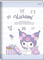Kit de Cadernos Brochurão, Capa Dura, Kuromi, 80 Folhas, Embalagem com 5 Unidades, Jandaia