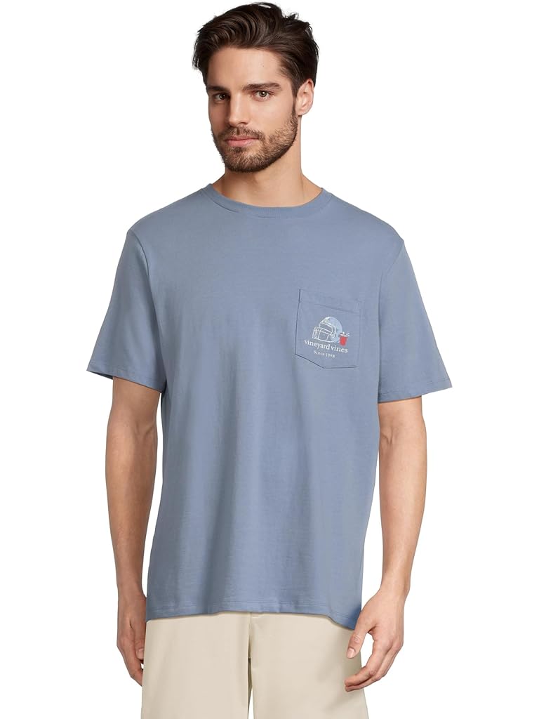 Gray Vineyard Vines Saturdaze Short-sleeve Pocket Tee