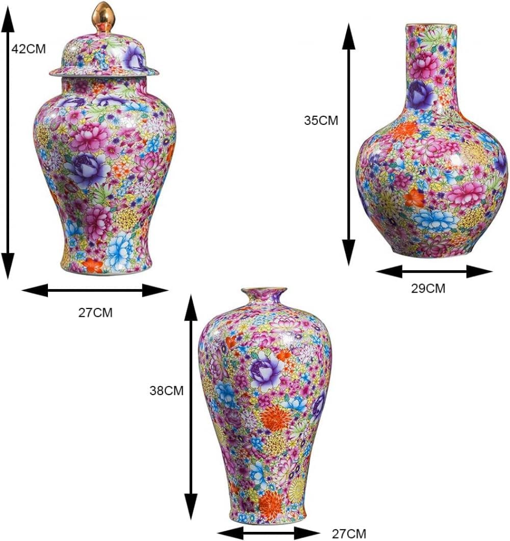 明治期 尾張七宝 銀線象嵌『龍鳳唐草紋』大型飾壺(一対) 面取花瓶 明治期 尾張七宝 銀線象嵌『龍鳳唐草紋』大型飾壺一対 面取