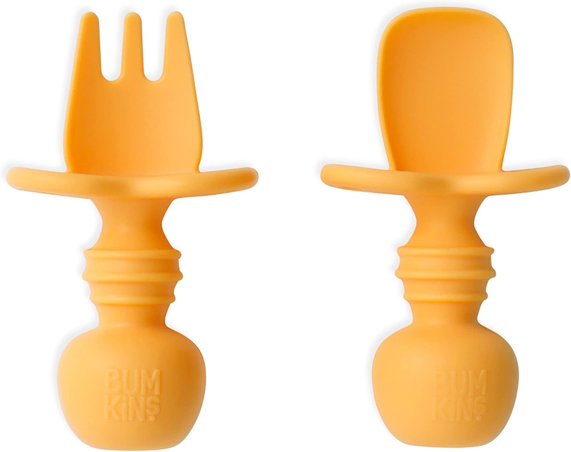 BumkinsBaby Utensils, Utensil Set, Chewtensils Silicone Baby Spoons for Dipping, Self-Feeding, Baby Led Weaning, Training Spoons, First Stage, Babies 6 Up Months