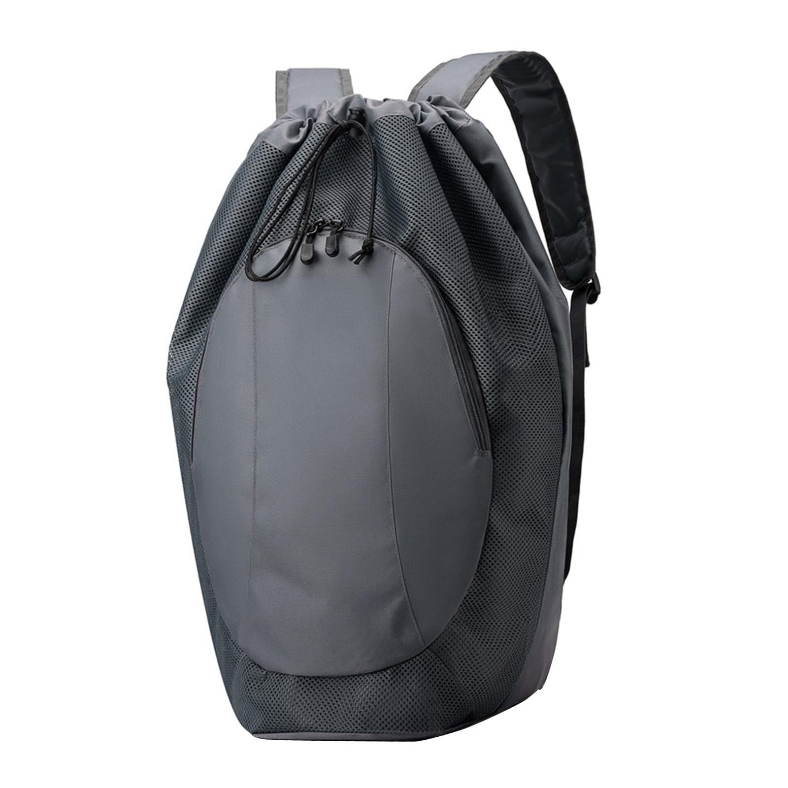 Zaino con Coulisse E Scomparto in Rete, Zaino Sportivo in Nylon per Palestra, Racchetta Da Badminton, Danza, Viaggi, Nuoto, per Donne E, Grigio
