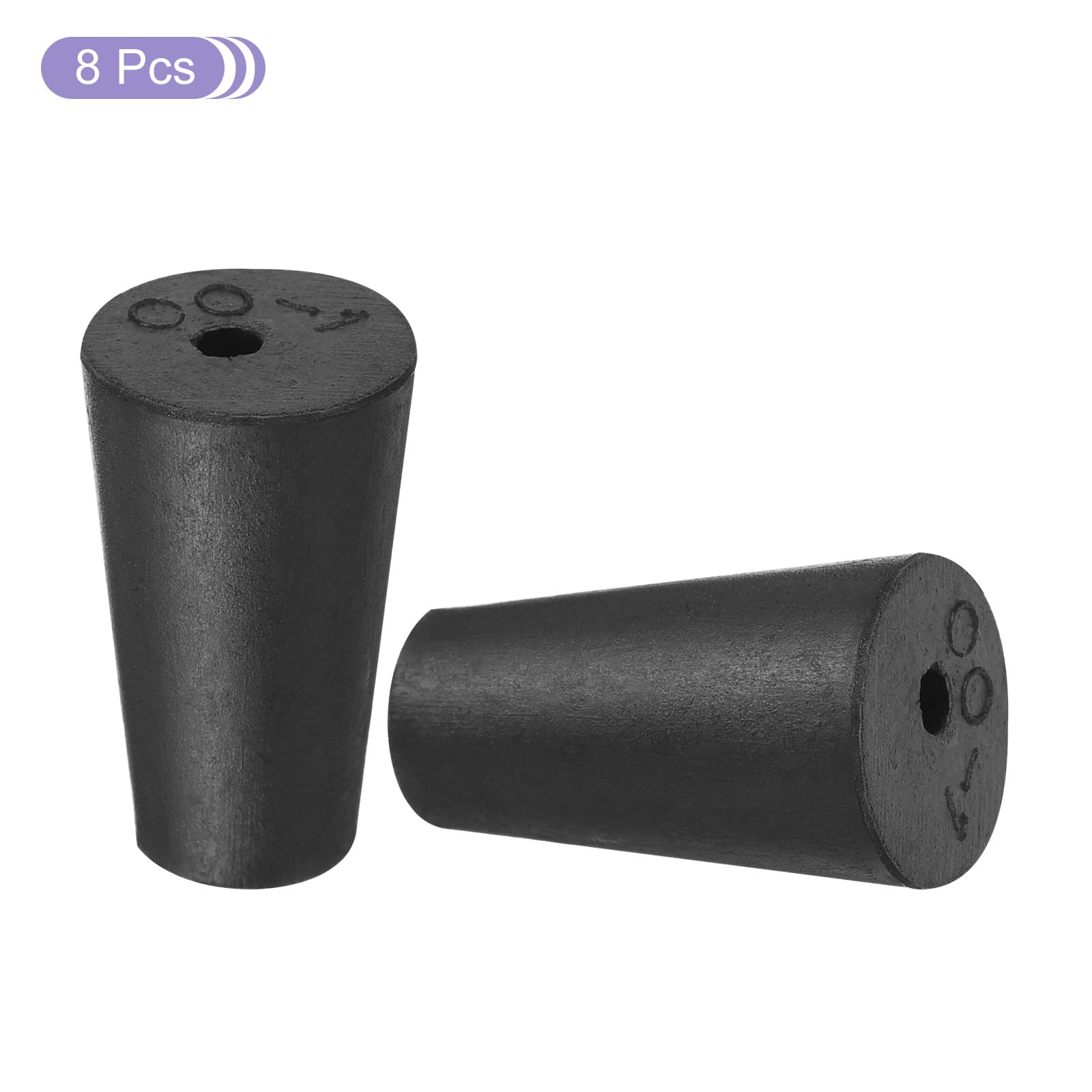 Lot De 15 Bouchons Coniques En Caoutchouc 10mm à 15mm - Bouchons Solides Noirs Pour Protection, Étanchéité Et Expériences