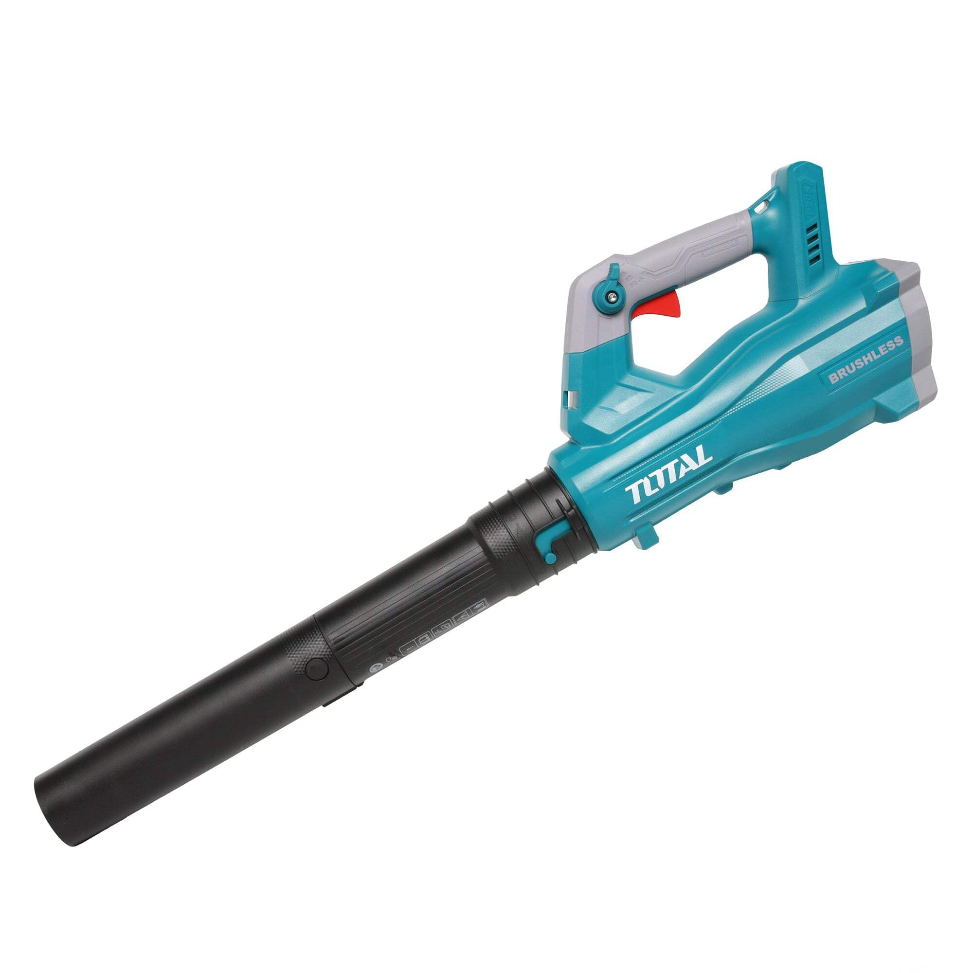 TOTAL - Soplador de Hojas Eléctrico - A Batería P20S de 20 V - Velocidad Máxima de 42 m/s - Herramienta para Jardinería - Portátil - Motor Brushless - No Incluye baterías ni Cargador.