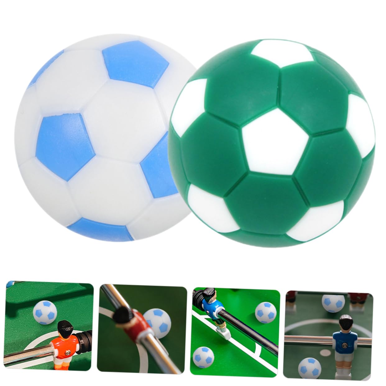 ifundom 6Pcs Table Soccer Foosballs Replacement Balls Mini Foosball Accessory for Standard Football Tables Deep Design for Indoor Fun