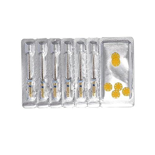 Miniatura 12 de Easyinsmile X-Pro Gold Protaper NITI - Archivos giratorios de 6 unidades de archivos de memoria controlados Endo (S2 de 0.984 in)