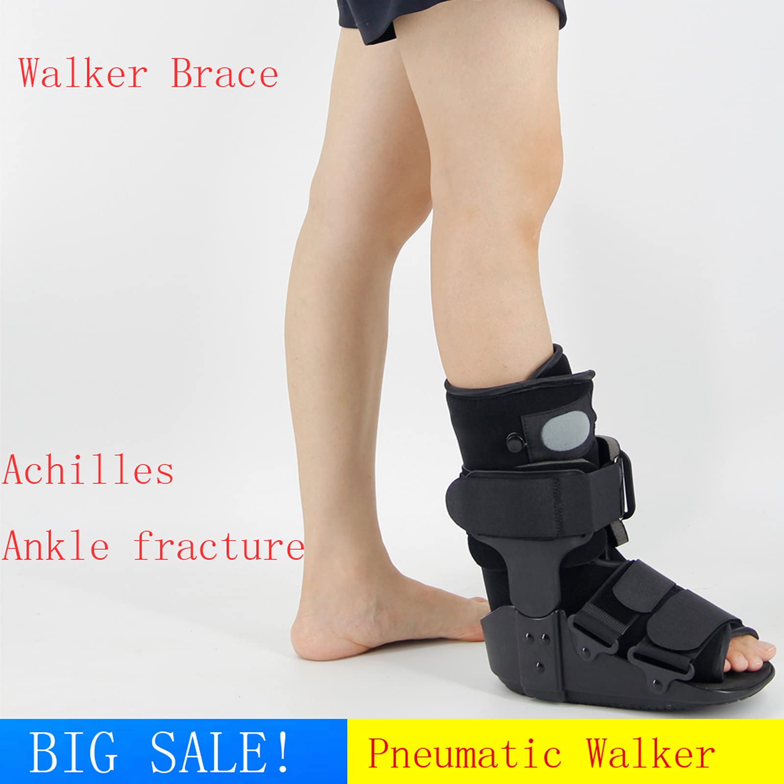Botas para reparar fracturas de tobillo, andador antideslizante, ortesis para pies, bota para caminar, férula para fascitis plantar, tobilleras, cuidado completo para aliviar el dolor por presión (M