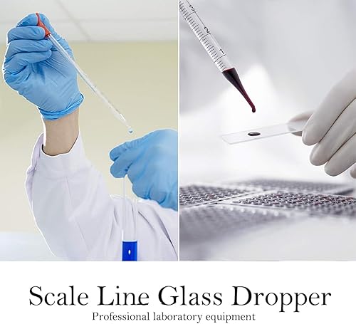 Miniatura 6 de Juego de cristalería de laboratorio, 5 vasos graduados de vidrio grueso, 4 cilindros de medición con 4 varillas de agitación, 2 cepillos de limpieza