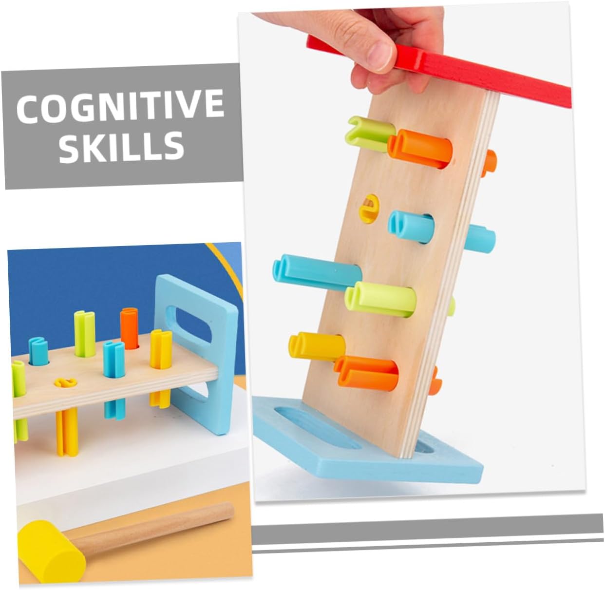 2Pcs Hammer Hammers for Interactive Whack Game for Skill Development Hand-Eye Coordination Safe Educational Play Tool for Boys
