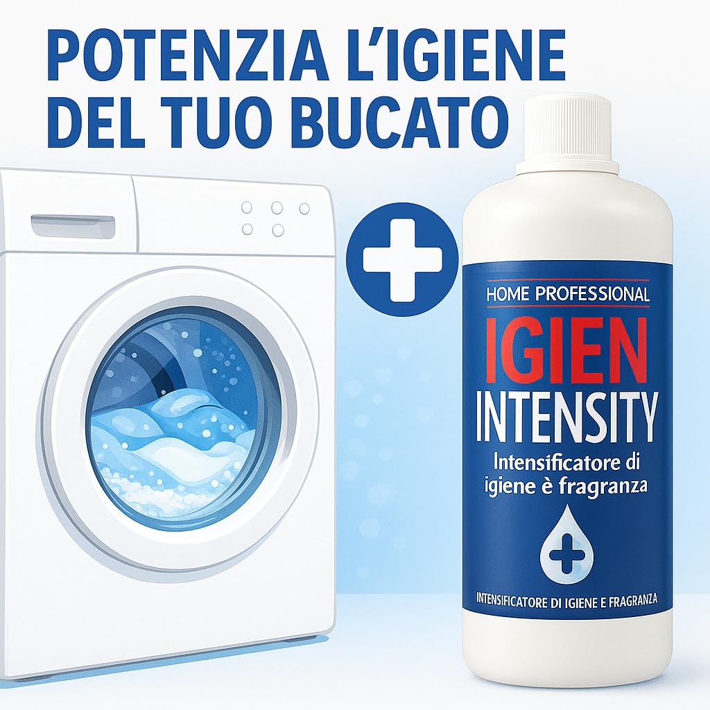 HOME PRO Igien Intensity Intesificatore di Igiene e Fragranza Essenza Bucato Igienizzante Potenziatore di Pulizia e Profumo Formula Concentrata per Tessuti 1l