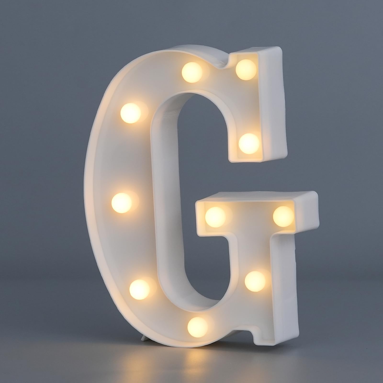 LED Letter Lights Sign, Light Up Alphabet for Home Party, Wedding, Christmas Decor, Warm White(G)