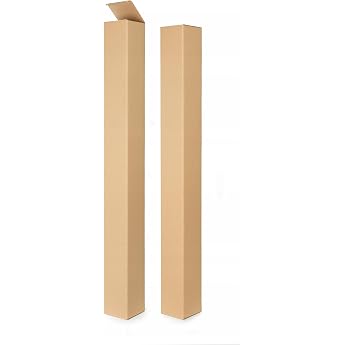 Pack of 10 Shipping Tubes 1200 x 120 x 120 mm Long and Square B-Wave 400 g Brown Shipping Tube Folding Box without Bulky Goods