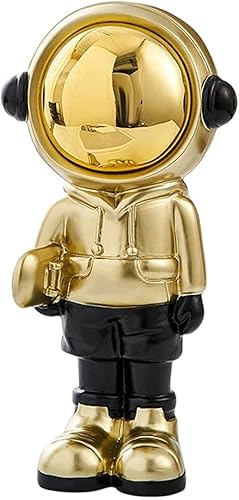 Estatua de astronauta moderna figura de astronauta escultura de astronauta moderna para estante de oficina en casa, decoración de escritorio,