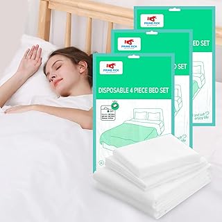 PRIME PICK Disposables Bed Sheets Fitted Size, Disposable Travel Sheets for Hotel with Quilt Cover and Pillowcase, Travel ... Price In India