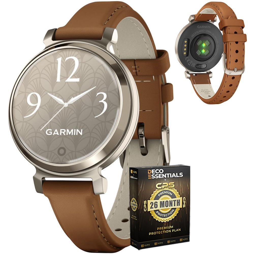 Amazon.com: Garmin 010-02839-02 Lily 2 Classic Cream Gold with Tan
