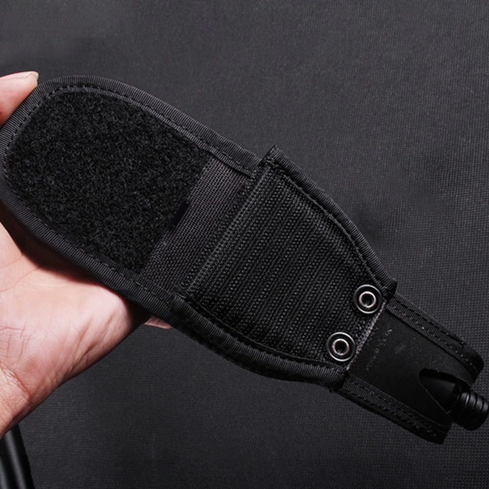 MiOYOOW Porta Manganello, Baton Pouch Telescopico per Torcia Elettrica Girevole a 360°, Sgancio Rapido, Fondine per Bastone Portatile per Caccia, Campeggio, Pesca