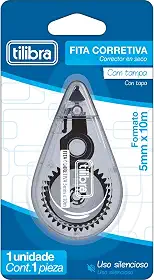 Tilibra - Corretivo em Fita 5mmX10m Preto