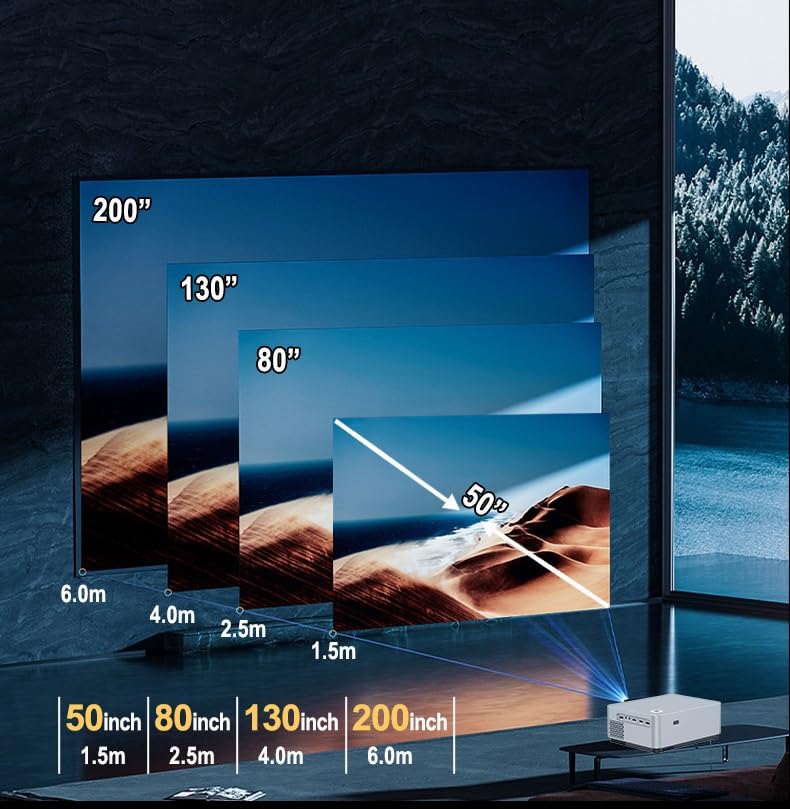 Image of TOPTRO Ultrapix Smart Projector 4K Ultra HD Support, Electronic Focus, Native 1080P Ultra Bright 12600 Lumens (Best in Segment) Android 11, 2GB 16GB 5G Wi-Fi, Bt 5, Builtin Apps