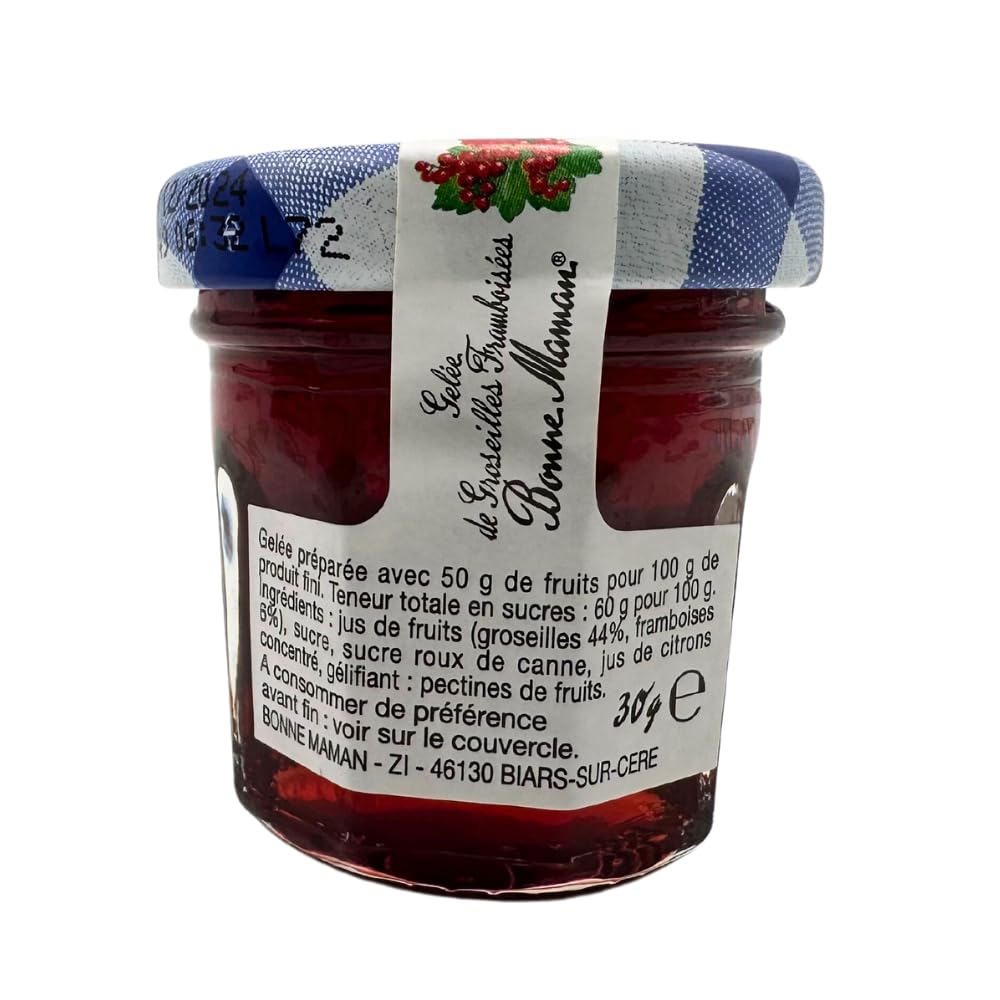Bonne Maman Confiture de framboises et groseilles 30 g x 15