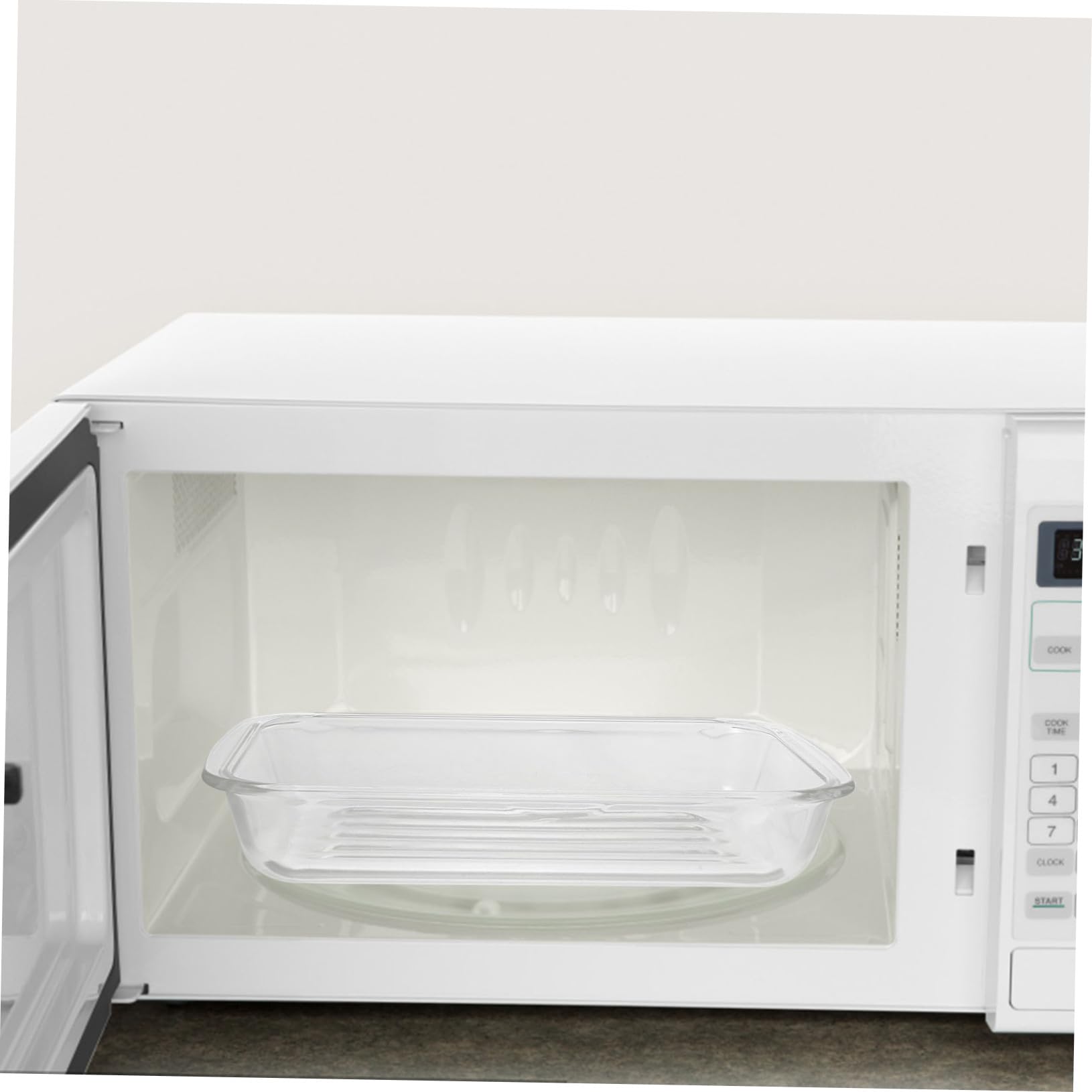POPETPOP Fuente de Vidrio para Hornear Bandeja de Horno de Vidrio Transparente Fuente de Horno Hogar Apta para Hornear Asar y Microondas Pasteles Asar Verduras Preparar Ensaladas y Guardar